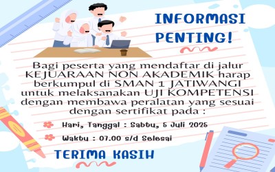 PENGUMUMAN UJI KOMPETENSI